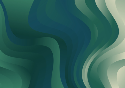 Abstract Beige Green and Blue Gradient Wavy Background Vector Eps