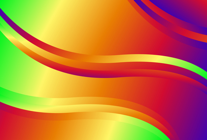 Abstract Blue Green and Orange Gradient Wavy Background Image