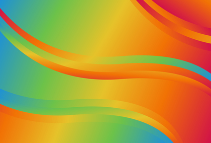 Abstract Blue Green and Orange Gradient Wave Background Design