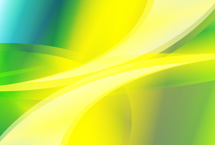 Abstract Wavy Blue Green and Yellow Gradient Background