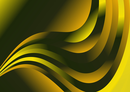 Abstract Orange Yellow and Green Gradient Wave Background Vector Graphic