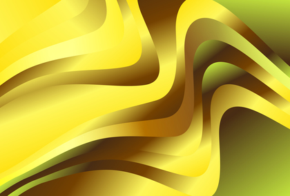 Abstract Orange Yellow and Green Gradient Wave Background