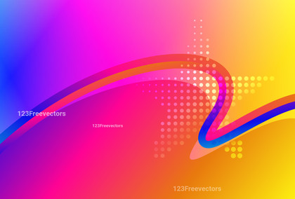 Pink Blue and Yellow Gradient Wave Background