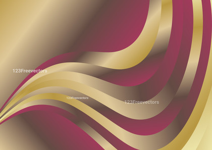 Abstract Pink Brown and Yellow Gradient Wavy Background Illustration
