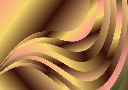 Abstract Pink Brown and Yellow Gradient Wave Background Vector Art