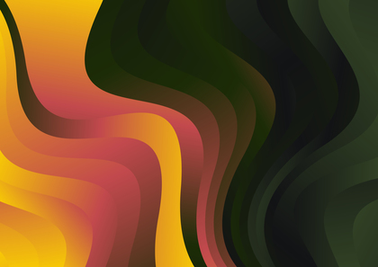 Pink Green and Yellow Gradient Wave Background