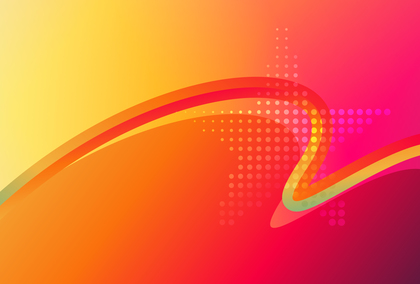 Abstract Pink Orange and Yellow Gradient Wave Background