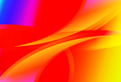 Abstract Red Yellow and Blue Gradient Wavy Background Vector Illustration
