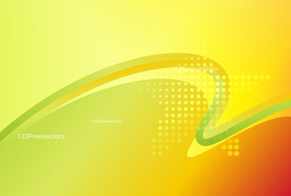 Red Yellow and Green Gradient Wavy Background Illustrator