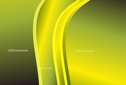 Abstract Green and Yellow Gradient Wave Background Illustrator