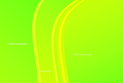 Abstract Green and Yellow Gradient Wavy Background Vector Illustration