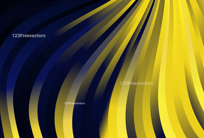 Blue and Gold Gradient Wavy Stripes Background