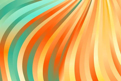 Blue and Orange Gradient Wavy Stripes Background Illustrator