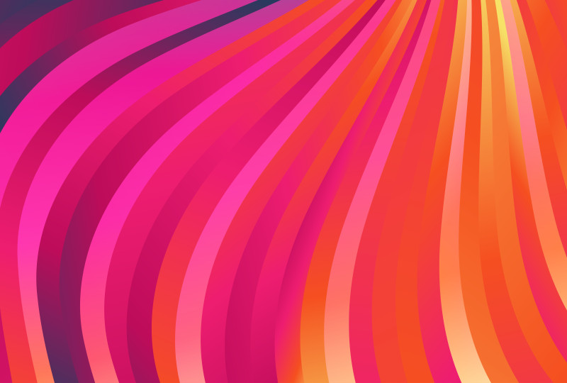 Abstract Pink and Orange Gradient Wavy Stripes Pattern background