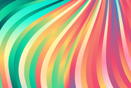 Abstract Blue Green and Orange Gradient Wavy Stripes Pattern background Vector