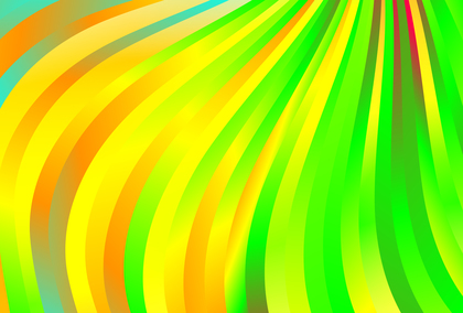 Abstract Orange Yellow and Green Gradient Wavy Stripes Background
