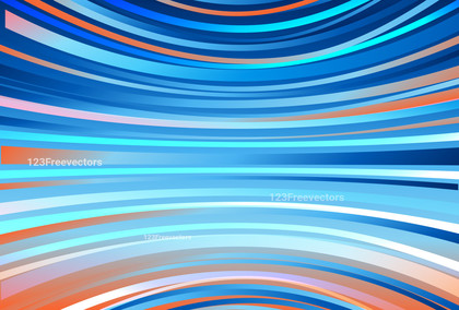 Blue and Orange Gradient Curved Stripes Background Graphic