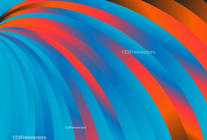 Blue and Orange Curved Stripes Gradient Background