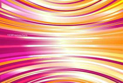 Orange Pink and White Abstract Curved Stripes Gradient Background