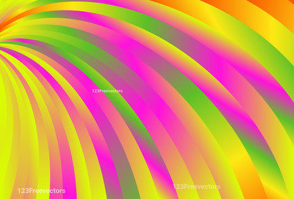 Pink Green and Yellow Gradient Curved Stripes Background Graphic