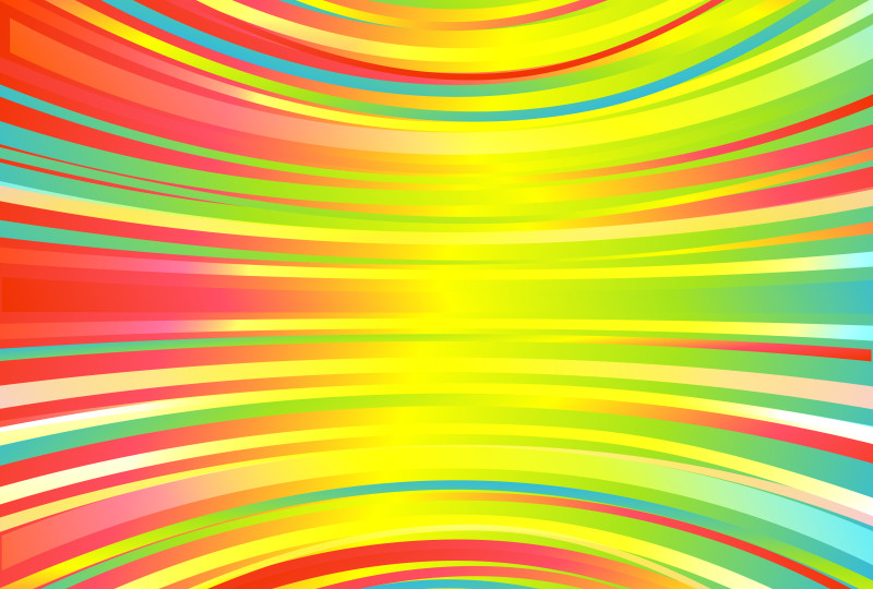 Red Yellow and Blue Gradient Curved Stripes Background