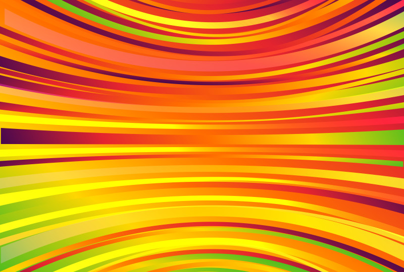Abstract Red Yellow and Green Gradient Curved Stripes Background Illustrator