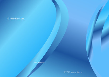 Blue Gradient Curved Background Vector Graphic