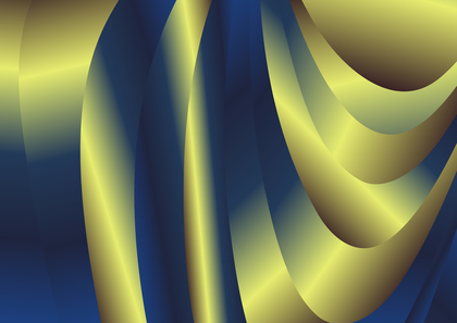 Abstract Blue and Gold Gradient Curved Background