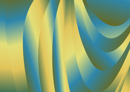 Abstract Blue and Yellow Gradient Curved Background