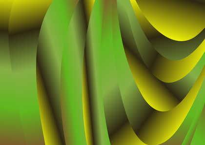 Abstract Green and Yellow Gradient Curved Background Illustration