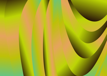 Abstract Orange and Green Gradient Curve Background