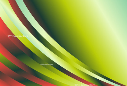 Red and Green Abstract Gradient Curved Background Graphic