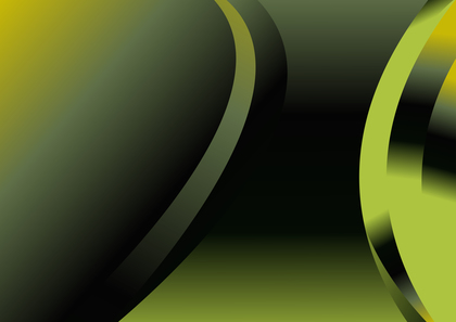 Black Green and Yellow Abstract Gradient Curved Background Vector Illustration