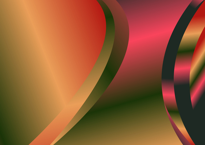 Green Orange and Pink Gradient Curved Background
