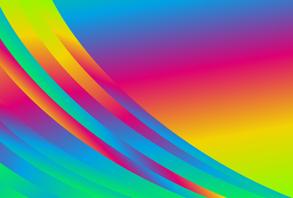 Abstract Pink Blue and Yellow Gradient Curved Background