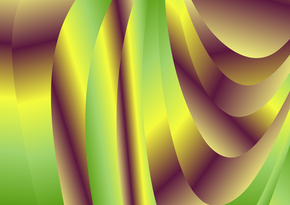 Pink Green and Yellow Abstract Gradient Curve Background Vector