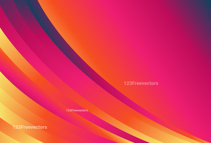 Abstract Pink Orange and Yellow Gradient Curve Background