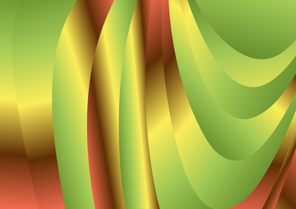 Red Green and Gold Gradient Curve Background