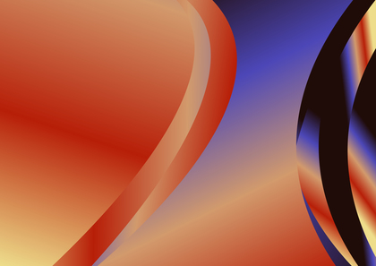 Abstract Red Orange and Blue Gradient Curved Background Graphic