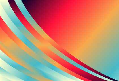 Red Orange and Blue Abstract Gradient Curve Background Design