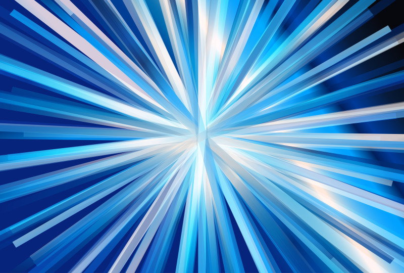 Blue and White Radial Sunburst Background