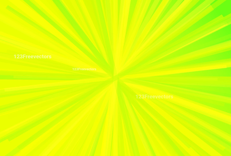 Abstract Green and Yellow Radial Sunburst Background Illustration