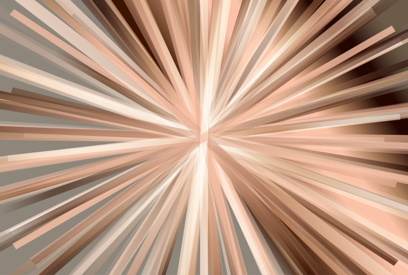 Abstract Orange and Brown Radial Sunburst Background