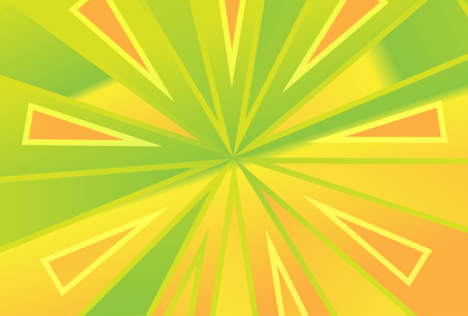 Orange Yellow and Green Gradient Radial Sunburst Background