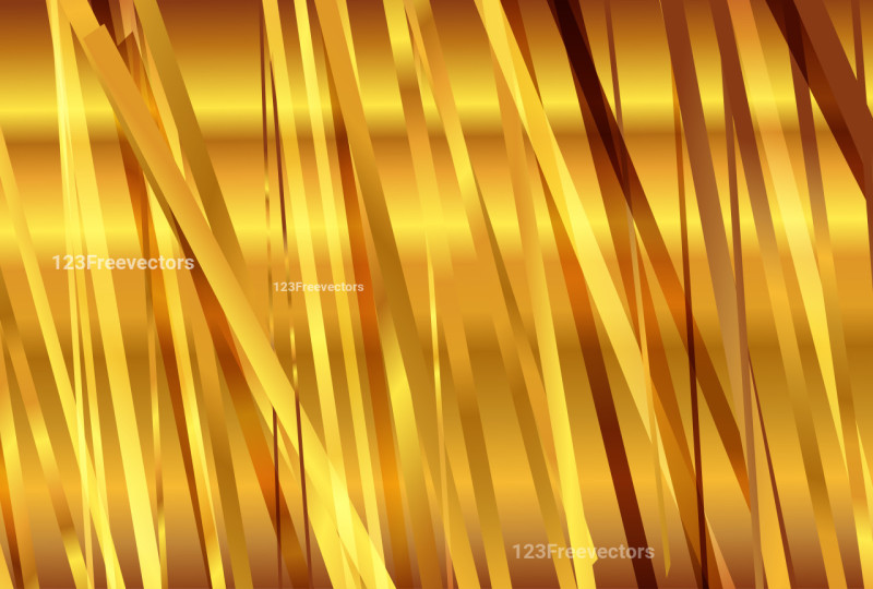 Gold and Orange Gradient Random Diagonal Lines and Stripes Background