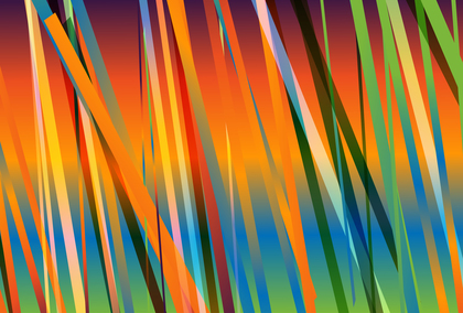Abstract Blue Green and Orange Gradient Random Diagonal Lines and Stripes Background