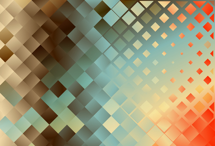 Abstract Brown Red and Blue Gradient Geometric Square Mosaic Background Vector Eps