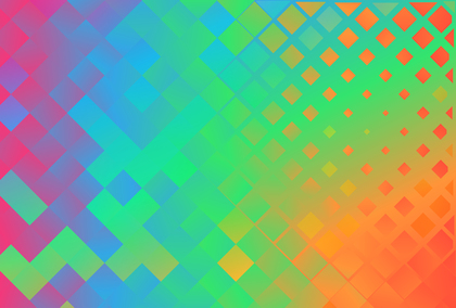Abstract Green Orange and Pink Gradient Rectangle Mosaic Background