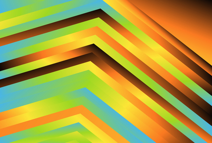 Geometric Abstract Blue Green and Orange Background