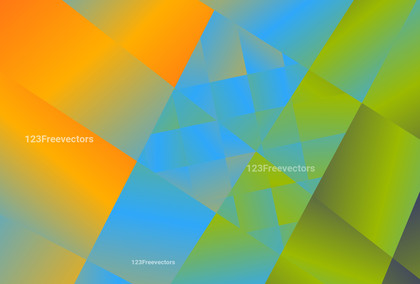 Blue Green and Orange Geometric Abstract Background